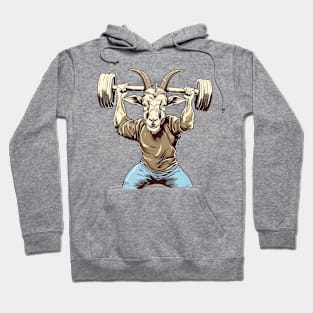 goat at gym Hoodie